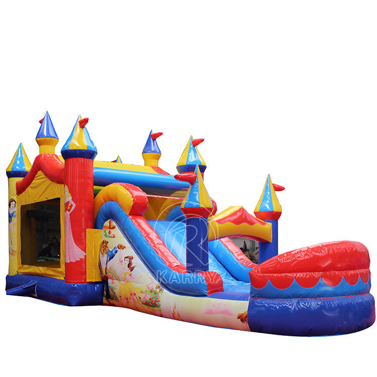 La maison gonflable en PVC est un toboggan à eau combiné pour une fête princesse unisexe