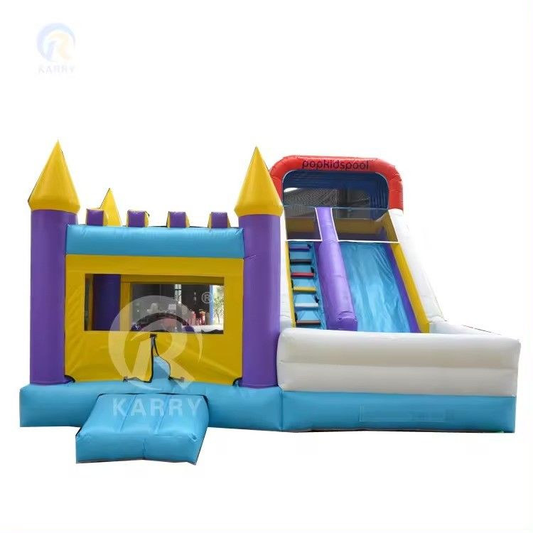 Grand toboggan gonflable avec piscine pour enfants populaire château gonflable et souffleur unisexe