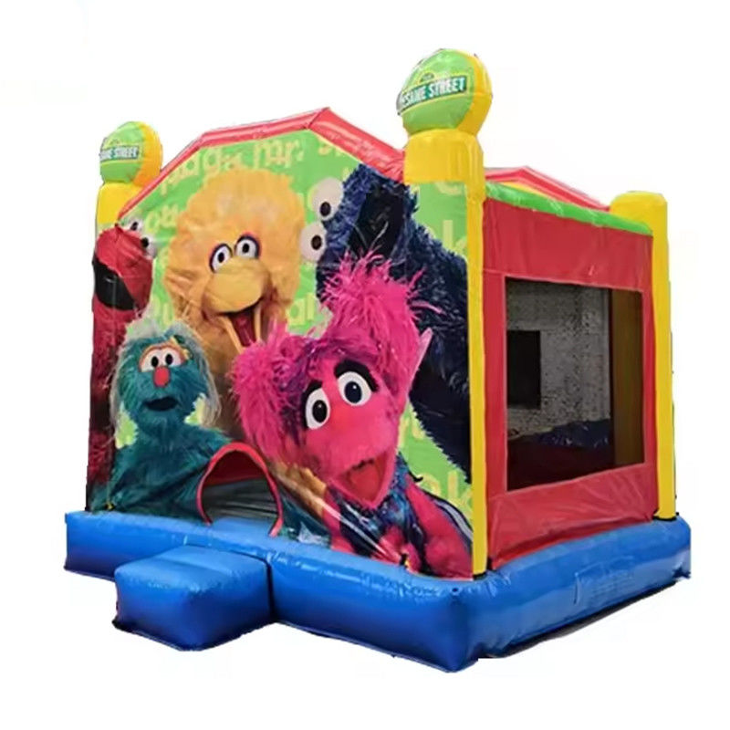 Terrain de jeux en plein air Bouncer gonflable 13x13 Sesame Street Château gonflable pour le plaisir des enfants