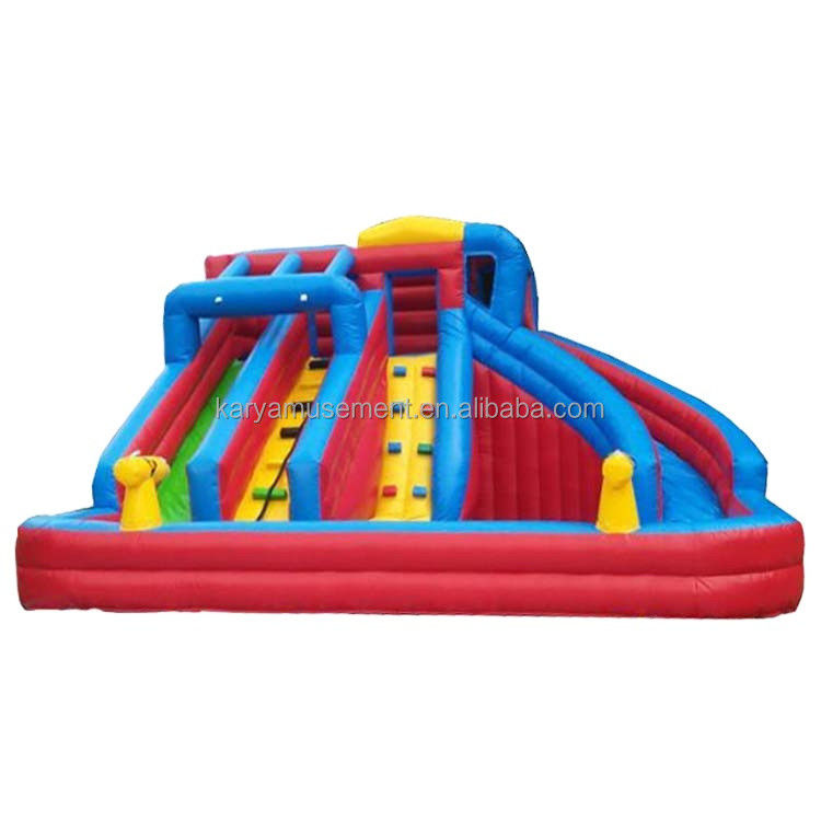 Grand bassin d'été glissière château gonflable pour enfants piscine extérieure jeu d'escalade