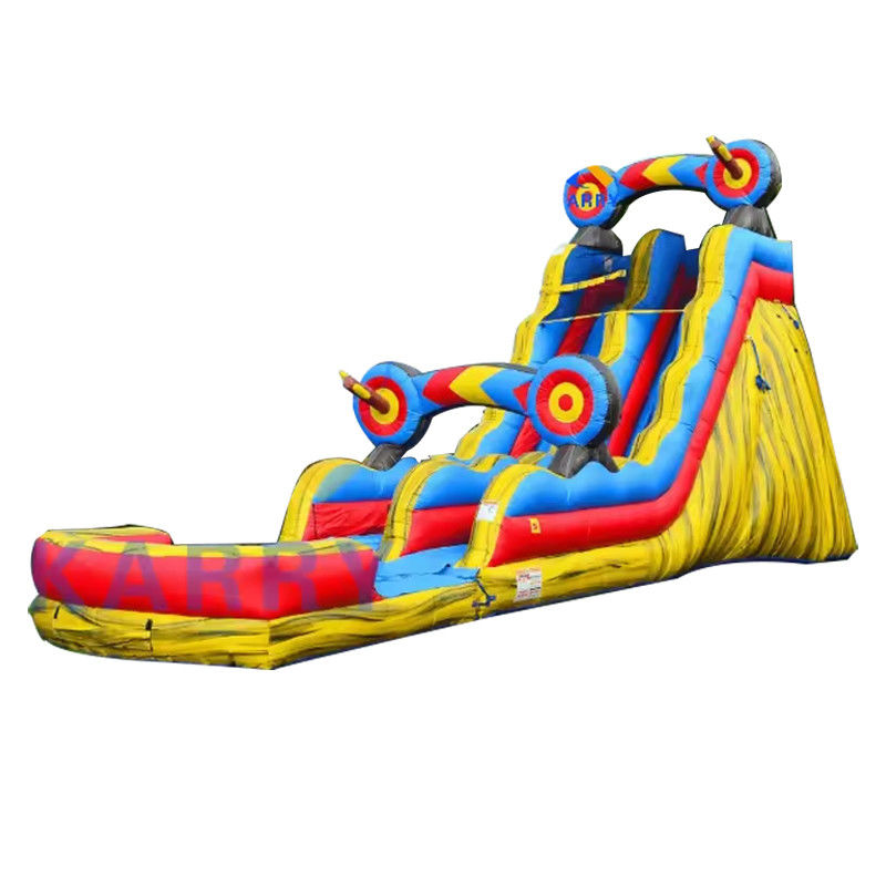 Carry Target 0,55 mm PVC Tarpaulin jaune couleur magique toboggan gonflable avec piscine