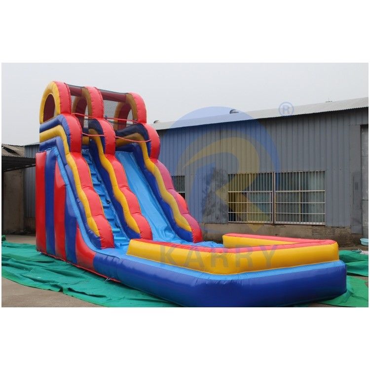 Unsix pvc pour adultes saut à la glissière longue et grande glissière gonflable à l'eau avec tireur