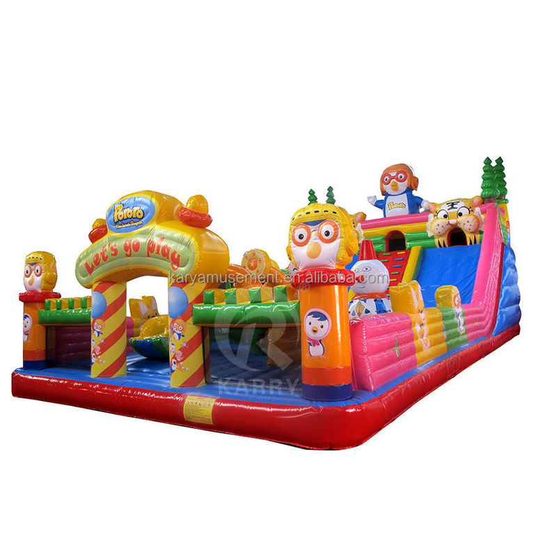 Combo de glissière gonflable Fun City Jumping Bouncy Castle pour une capacité maximale de &lt; 100 kg