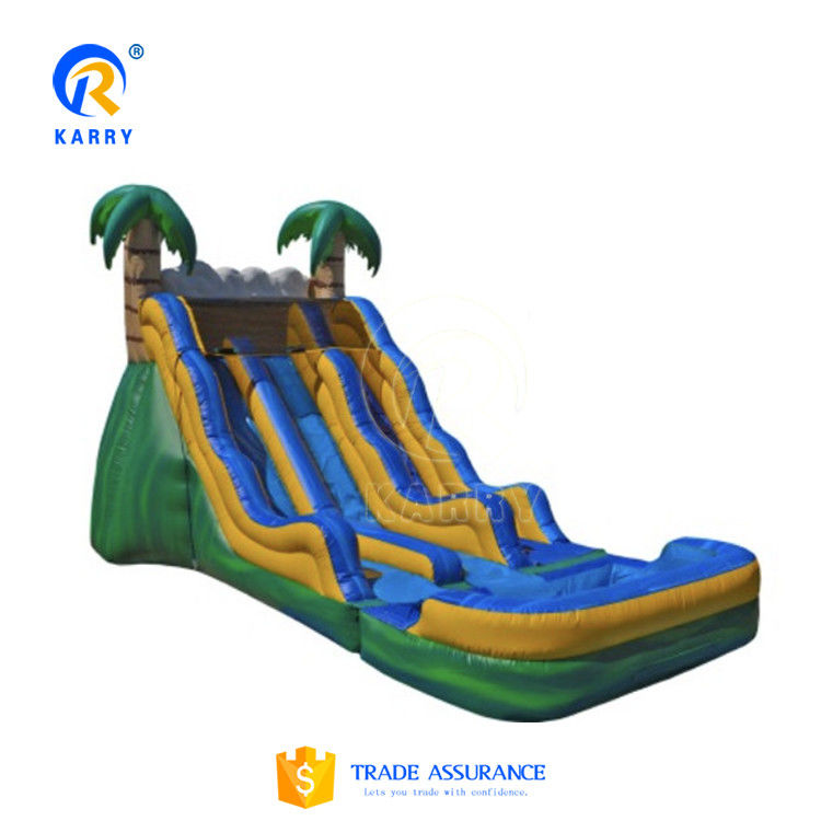 Couleur personnalisée toboggan gonflable à l'eau populaire jardin commercial taille adulte enfants
