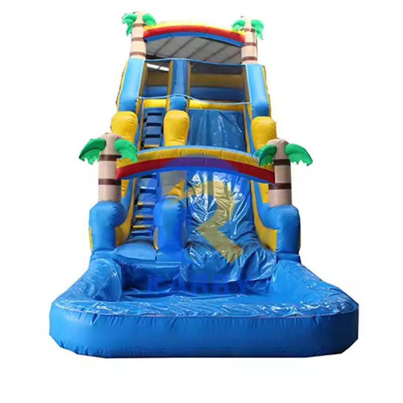 Accessoires de souffleur d'air standard CE pour toboggan à eau gonflable extérieur à palmier bleu