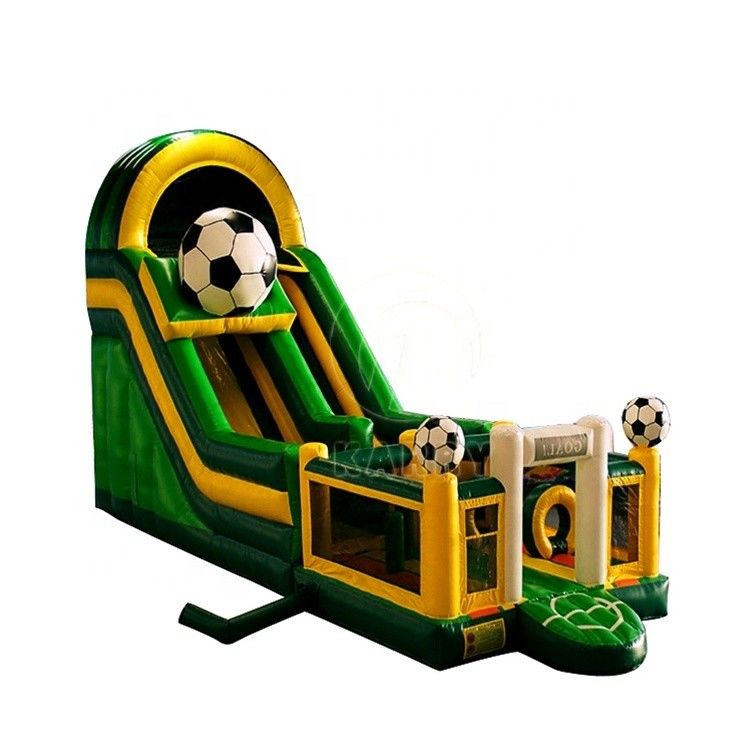 Glissière de football commercial gonflable glissière sèche et humide pour les enfants en plein air ou en intérieur
