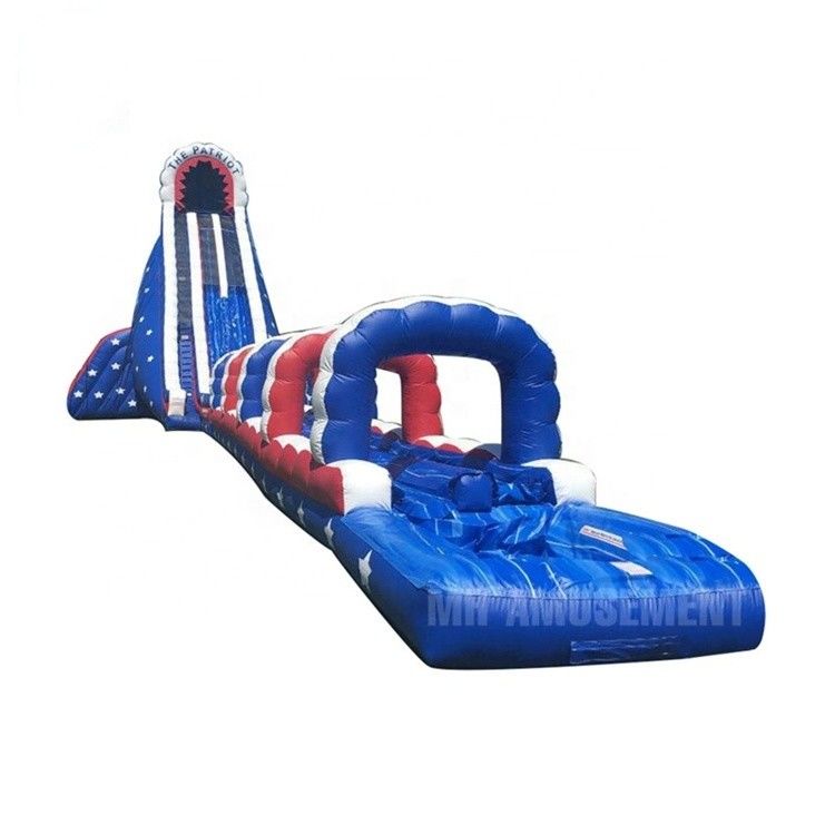 Glissière gonflable à double voie mouillée et sèche pour adultes