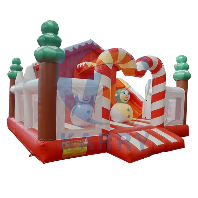Arbre de Noël Combo Glissière gonflable Glissière de château gonflable pour le plaisir du terrain de jeux en plein air