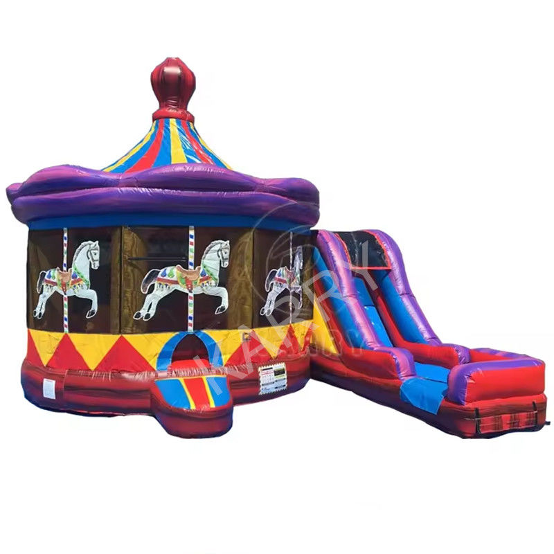 Maison gonflable en plein air avec toboggan d'eau personnalisé Château gonflable coloré