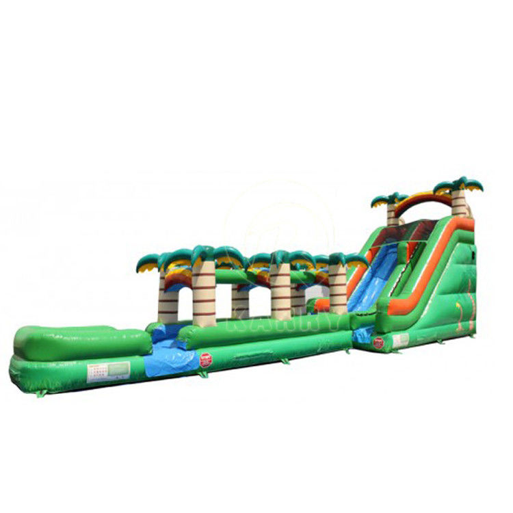 Parcours de palmier en PVC long toboggan gonflable pour 5 à 10 passagers
