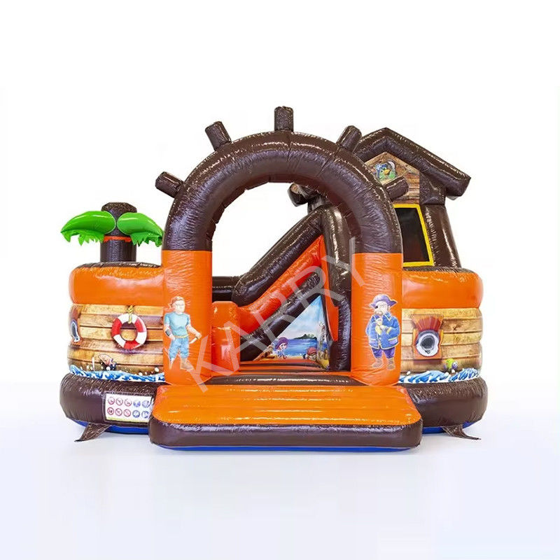 Unisexe bateau pirate gonflable château gonflable combo de glissière pour enfants terrain de jeu en plein air