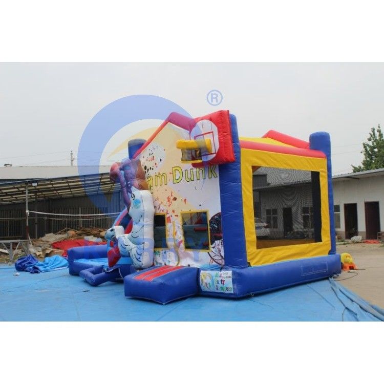 Le parc d'attractions de basket-ball en PVC portable Jumping Bouncy Castle avec glissement 14 ans
