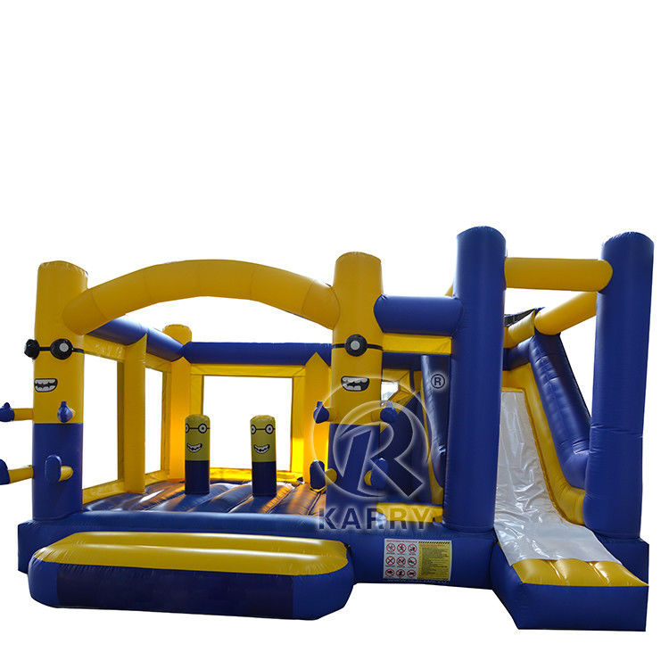 Château gonflable unisexe avec glissière sèche et maison de rebond Capacité maximale 100-500 kg