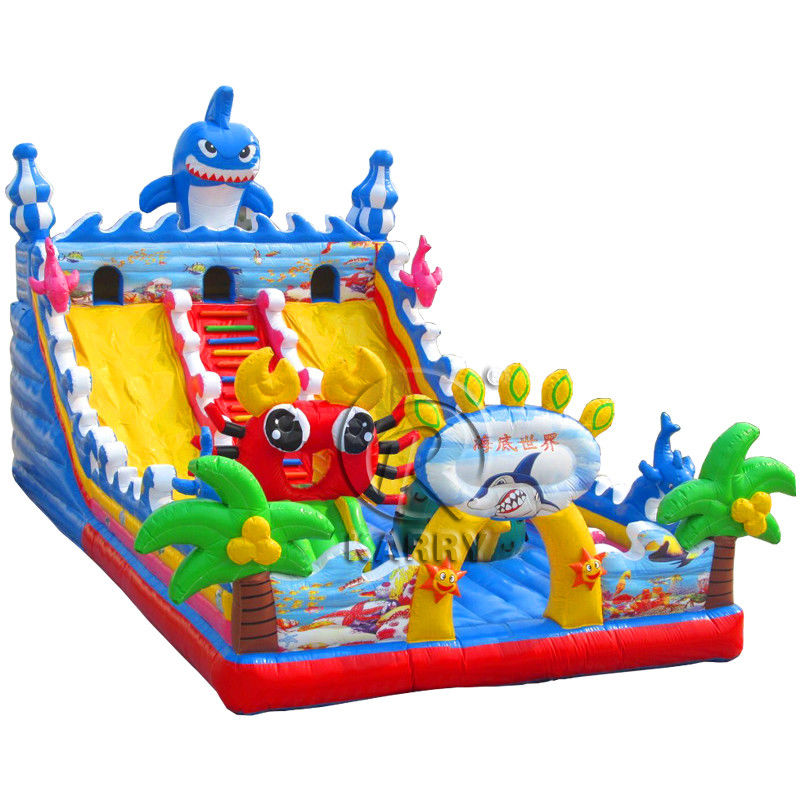 Personnaliser le monde de la mer ville amusante terrain de jeux gonflable pour les enfants grand château gonflable