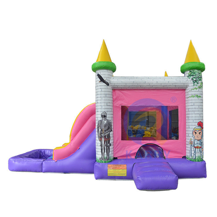 Double toboggan et saut en piscine PVC maison gonflable pour le jeu en plein air