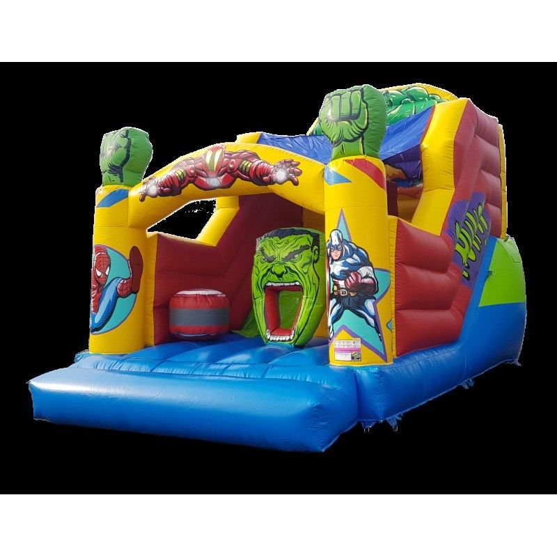 Tailles en option Maison gonflable monstre 3D avec planche à roulettes sèche