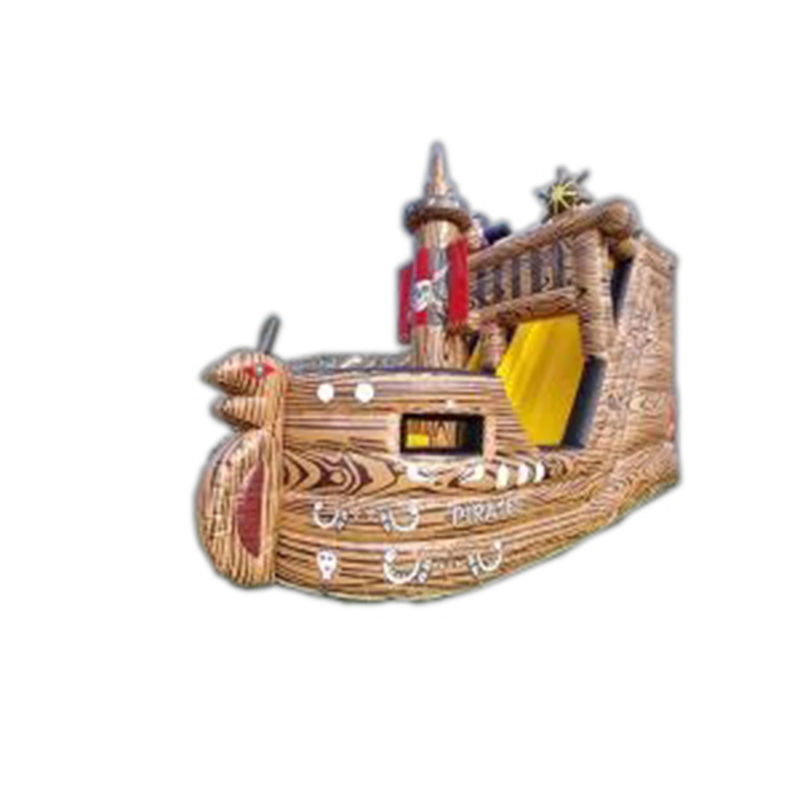 Slide de trampoline gonflable de couleur personnalisée avec château et toboggan en bois