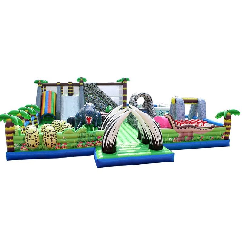 Certificat CE Portable Dino gonflable trampoline bouncer City Combo toboggan pour enfants
