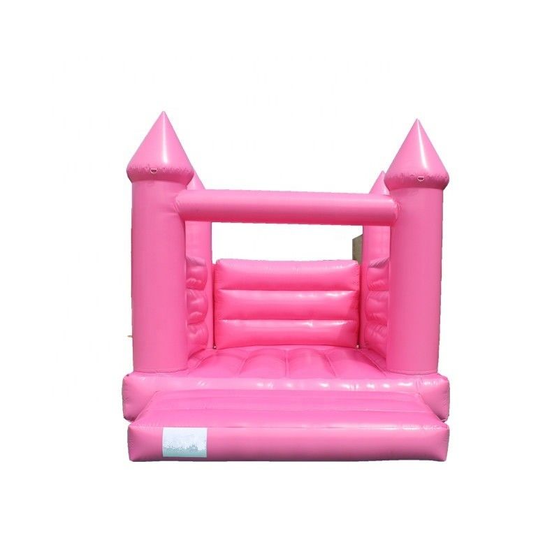 Sautez et sautez à la fête de mariage 13 * 13ft rose château gonflable pour le parc d'attractions