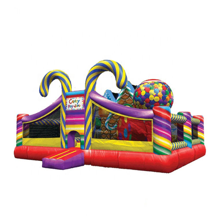 14 ans en PVC pour les enfants amusement parc d'attractions bonbons château gonflable pour le plaisir en plein air