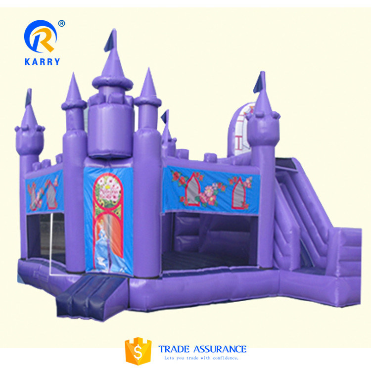 Couleur personnalisée Château de la princesse / Slide Combo PORTABLE Thème congelé PVC Château gonflable