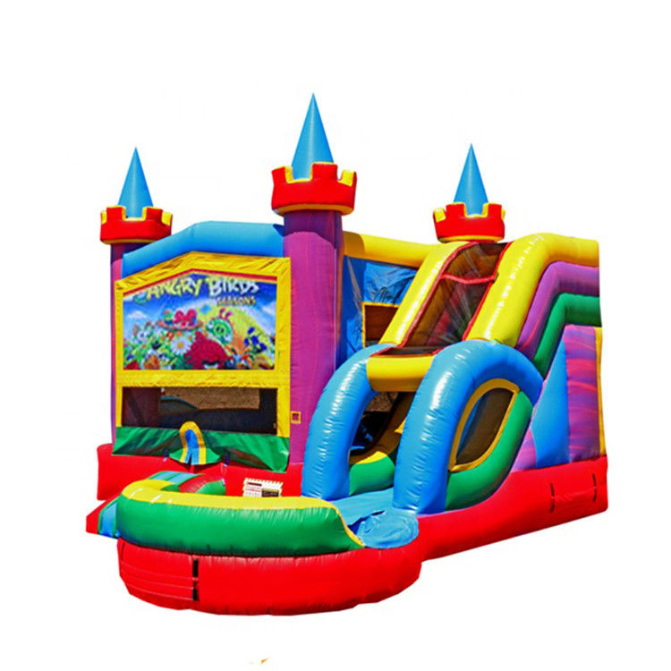 Château gonflable de glissière pour les enfants PVC Matériau unisexe Ireful Oiseaux Bounce House