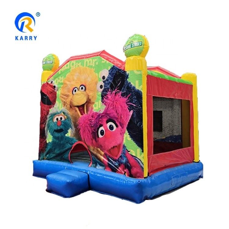EN14960 Certifié Couleur personnalisée Boucher gonflable de la rue du sésame pour enfants
