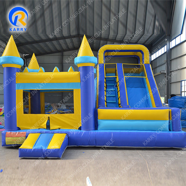 Taille personnalisée Slide à sec et humide Combo gonflable Moonwalk Sautant château